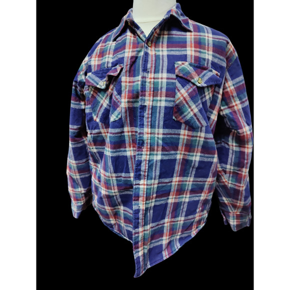 Carl Michaels button up flannel shacket- mens XL - Picture 3 of 4